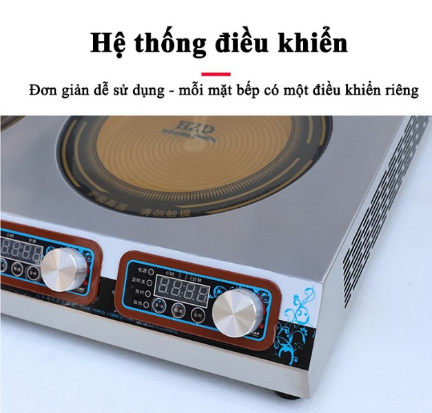 Bếp điện công nghiệp bốn sáu mặt có giá phẳng dưới - bếp hồng ngoại công nghiệp sáu 3.5kw Hzd-3.5kw-Dt6lt 4 - Vinakitchen HZD4X2.5KWDTPBF2 8 - Vinakitchen