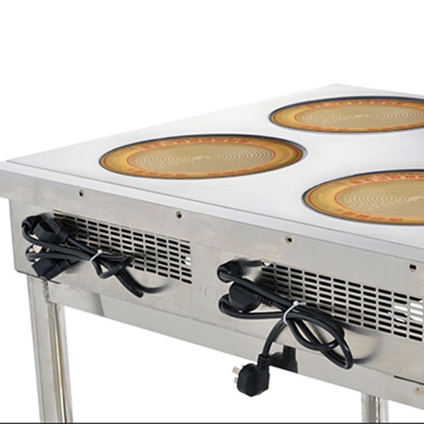 Bếp điện công nghiệp bốn sáu mặt có giá phẳng dưới - bếp hồng ngoại công nghiệp sáu 3.5kw Hzd-3.5kw-Dt6lt 5 - Vinakitchen HZDKWDT6LT1 2 - Vinakitchen