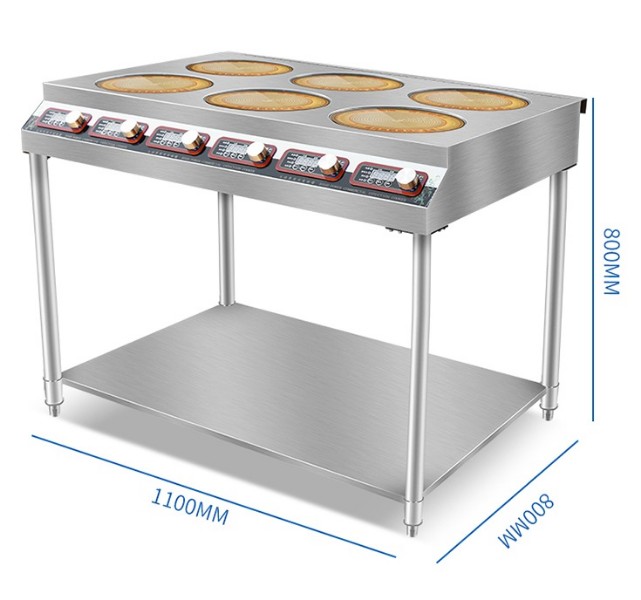 Bếp điện công nghiệp bốn sáu mặt có giá phẳng dưới - bếp hồng ngoại công nghiệp sáu 3.5kw Hzd-3.5kw-Dt6lt 1 - Vinakitchen HZDKWDT6LT2 2 - Vinakitchen