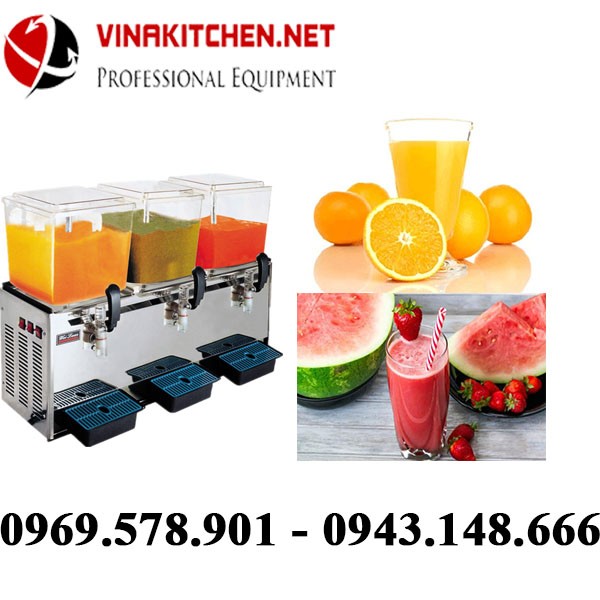 Máy làm mát nước hoa quả - máy làm lạnh nước trái cây 3 ngăn W3L-3T 1 - Vinakitchen W3L3T1 1 - Vinakitchen