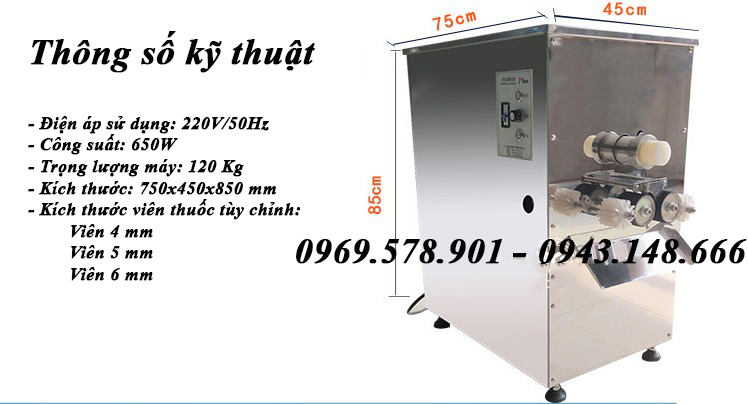 Máy làm viên hoàn - viên nghệ mật ong - viên thuốc đông y YQD-5 2 - Vinakitchen YQD51 - Vinakitchen
