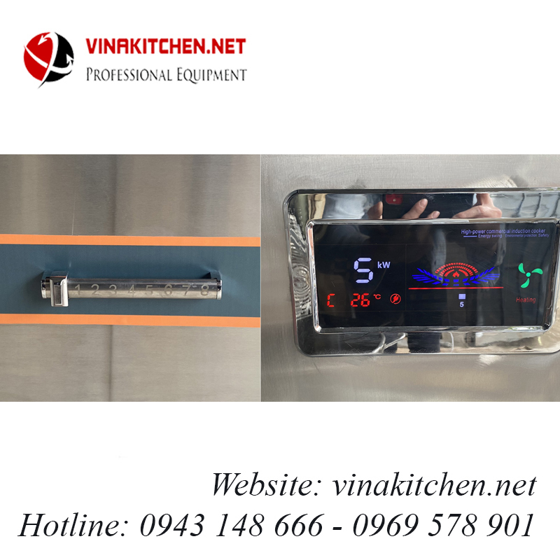 Bếp từ công nghiệp Vinakitchen công suất 5KW đến 30KW 2 - Vinakitchen bang dieu khien bep tu vinakitchen 5 8 12 15kw - Vinakitchen