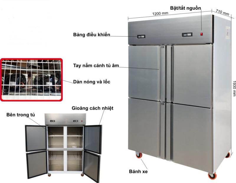Cấu tạo chi tiết các bộ phận của tủ đông
