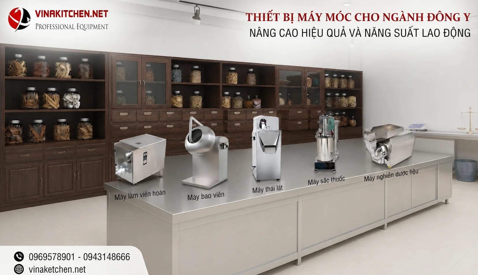 thiết bị máy móc cho ngành đông y